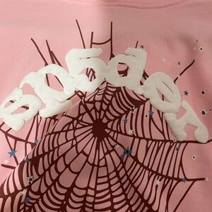 Pink and brown spyder hoodie large